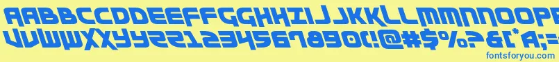 Moltorsleft Font – Blue Fonts on Yellow Background