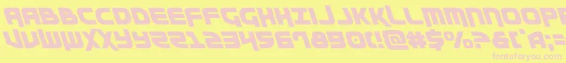 Moltorsleft Font – Pink Fonts on Yellow Background
