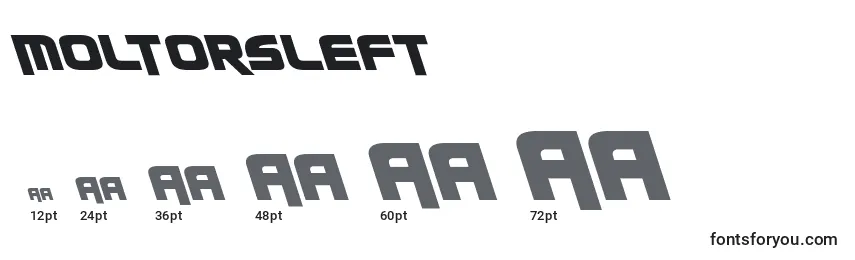 Moltorsleft Font Sizes