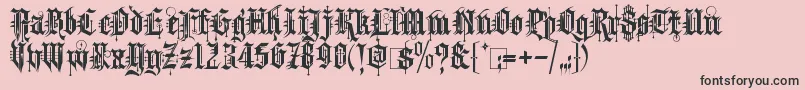 KingthingsSpike Font – Black Fonts on Pink Background