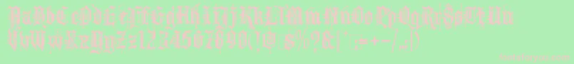 KingthingsSpike Font – Pink Fonts on Green Background