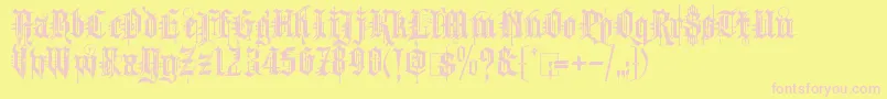 KingthingsSpike Font – Pink Fonts on Yellow Background