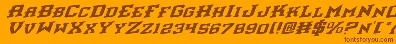 InterceptorRotalic Font – Brown Fonts on Orange Background