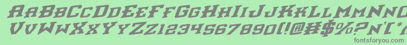 InterceptorRotalic Font – Gray Fonts on Green Background