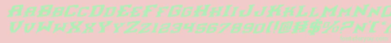 InterceptorRotalic-Schriftart – Grüne Schriften auf rosa Hintergrund