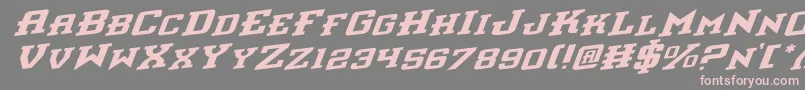 InterceptorRotalic Font – Pink Fonts on Gray Background