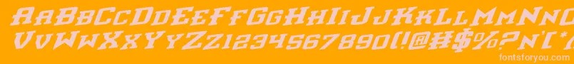 InterceptorRotalic Font – Pink Fonts on Orange Background