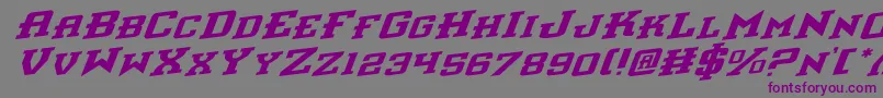 InterceptorRotalic Font – Purple Fonts on Gray Background