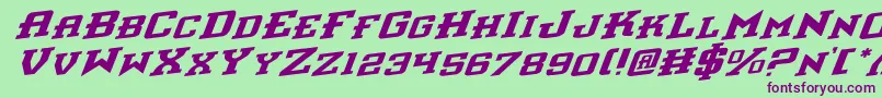 InterceptorRotalic Font – Purple Fonts on Green Background