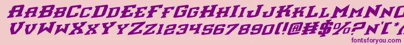 InterceptorRotalic Font – Purple Fonts on Pink Background
