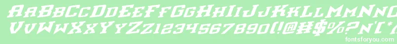 InterceptorRotalic Font – White Fonts on Green Background