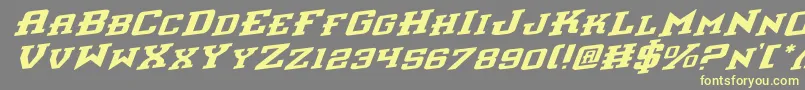 InterceptorRotalic Font – Yellow Fonts on Gray Background