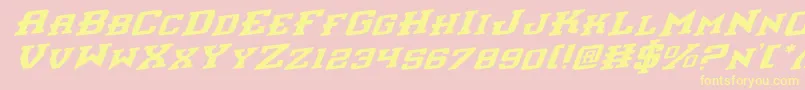 InterceptorRotalic Font – Yellow Fonts on Pink Background