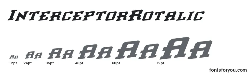 InterceptorRotalic Font Sizes
