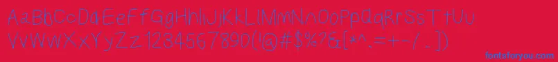 Kabinasebd Font – Blue Fonts on Red Background