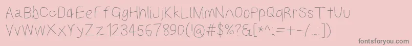 Kabinasebd Font – Gray Fonts on Pink Background