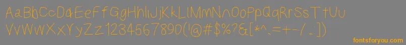 Kabinasebd Font – Orange Fonts on Gray Background
