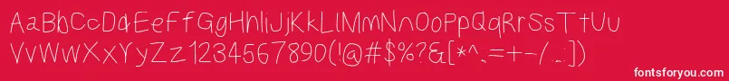Kabinasebd Font – White Fonts on Red Background