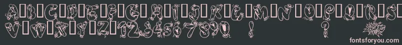 Alphaballoons2 Font – Pink Fonts on Black Background