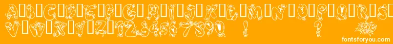 Alphaballoons2 Font – White Fonts on Orange Background