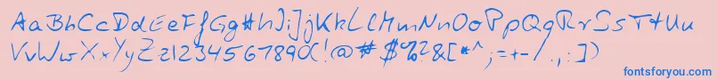 Zuerbig Font – Blue Fonts on Pink Background