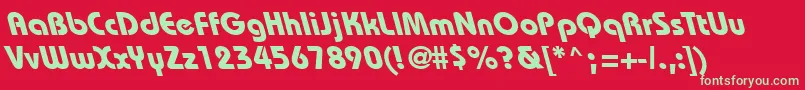 BordeauxbackslantBold Font – Green Fonts on Red Background