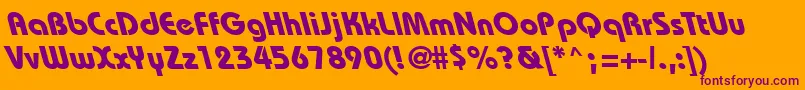 BordeauxbackslantBold Font – Purple Fonts on Orange Background