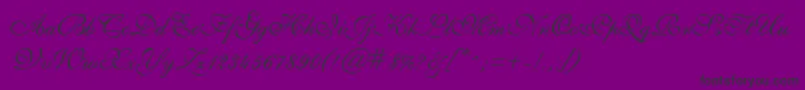 GeSheerScript Font – Black Fonts on Purple Background