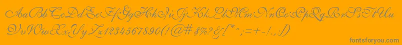GeSheerScript Font – Gray Fonts on Orange Background