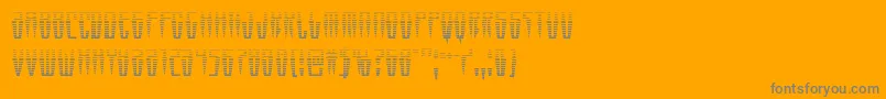 Fonte Swordtoothgrad – fontes cinzas em um fundo laranja