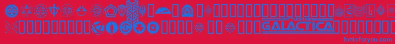 Galacticabats Font – Blue Fonts on Red Background