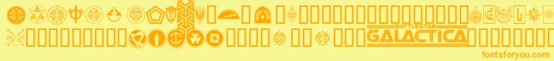 Galacticabats Font – Orange Fonts on Yellow Background