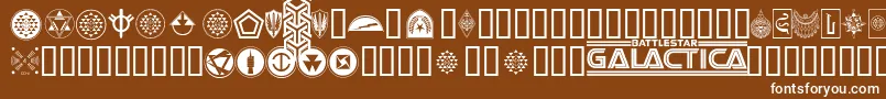 Шрифт Galacticabats – белые шрифты на коричневом фоне