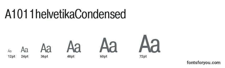 A1011helvetikaCondensed Font Sizes