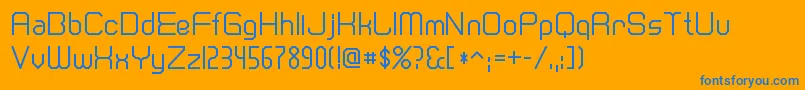 CranberryginRegular Font – Blue Fonts on Orange Background