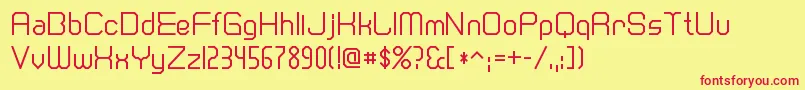 CranberryginRegular Font – Red Fonts on Yellow Background