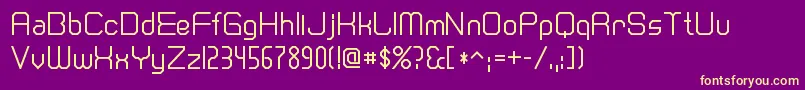 CranberryginRegular Font – Yellow Fonts on Purple Background