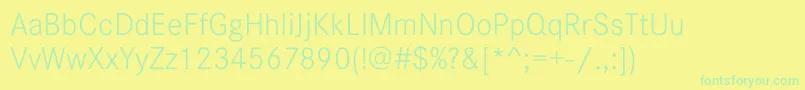CorporateSW10Light Font – Green Fonts on Yellow Background