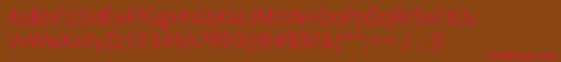 CorporateSW10Light Font – Red Fonts on Brown Background