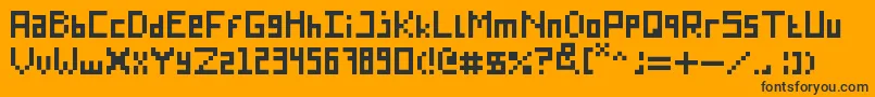Endlesstype Font – Black Fonts on Orange Background
