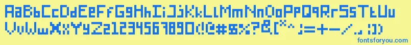 Endlesstype Font – Blue Fonts on Yellow Background