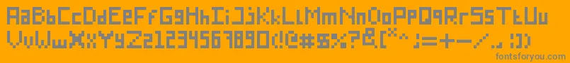 Endlesstype Font – Gray Fonts on Orange Background