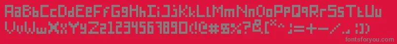 fuente Endlesstype – Fuentes Grises Sobre Fondo Rojo