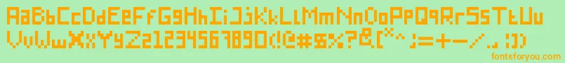 Endlesstype Font – Orange Fonts on Green Background
