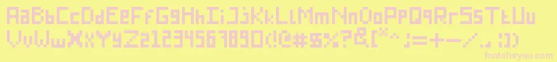 Endlesstype Font – Pink Fonts on Yellow Background