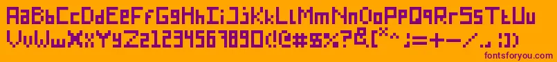 Endlesstype Font – Purple Fonts on Orange Background