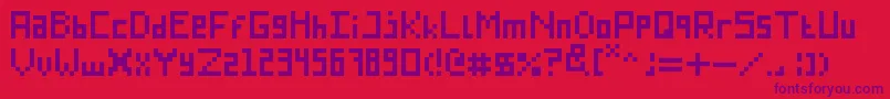 Endlesstype Font – Purple Fonts on Red Background