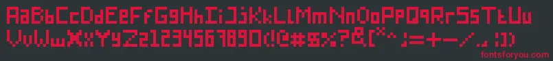 Endlesstype Font – Red Fonts on Black Background