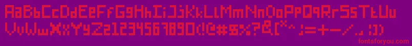Endlesstype Font – Red Fonts on Purple Background