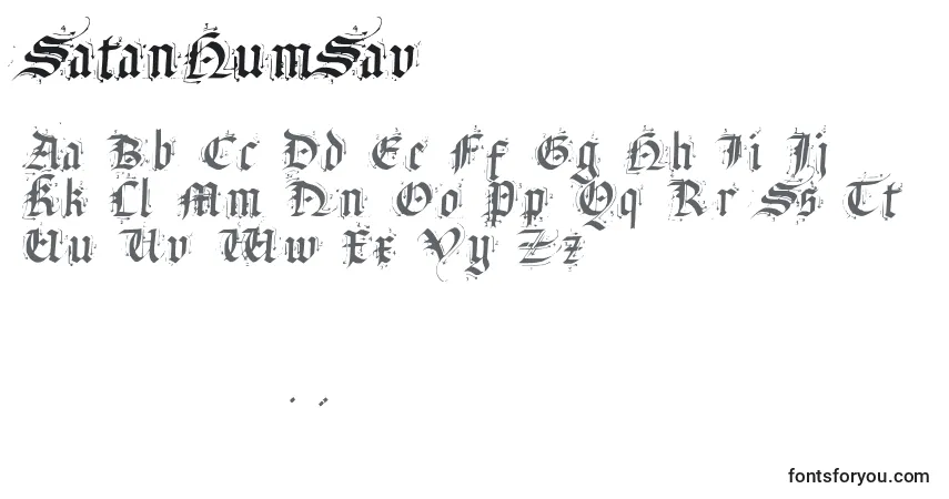 SatanHumSav Font – alphabet, numbers, special characters